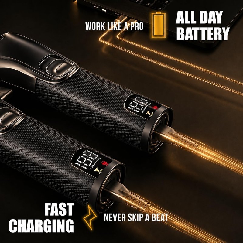 Novah® Professional Hair Clippers for Men - Cordless Barber Clipper & Trimmer Set for Precision Haircuts | Fade & Grooming