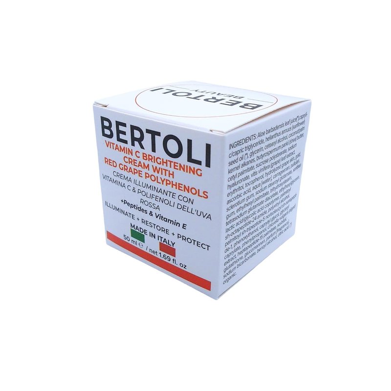 Brightening Cream - Polyphenol Moisturizer with Peptides, Hyaluronic Acid & Vitamin C | Italian Skincare | Vegan