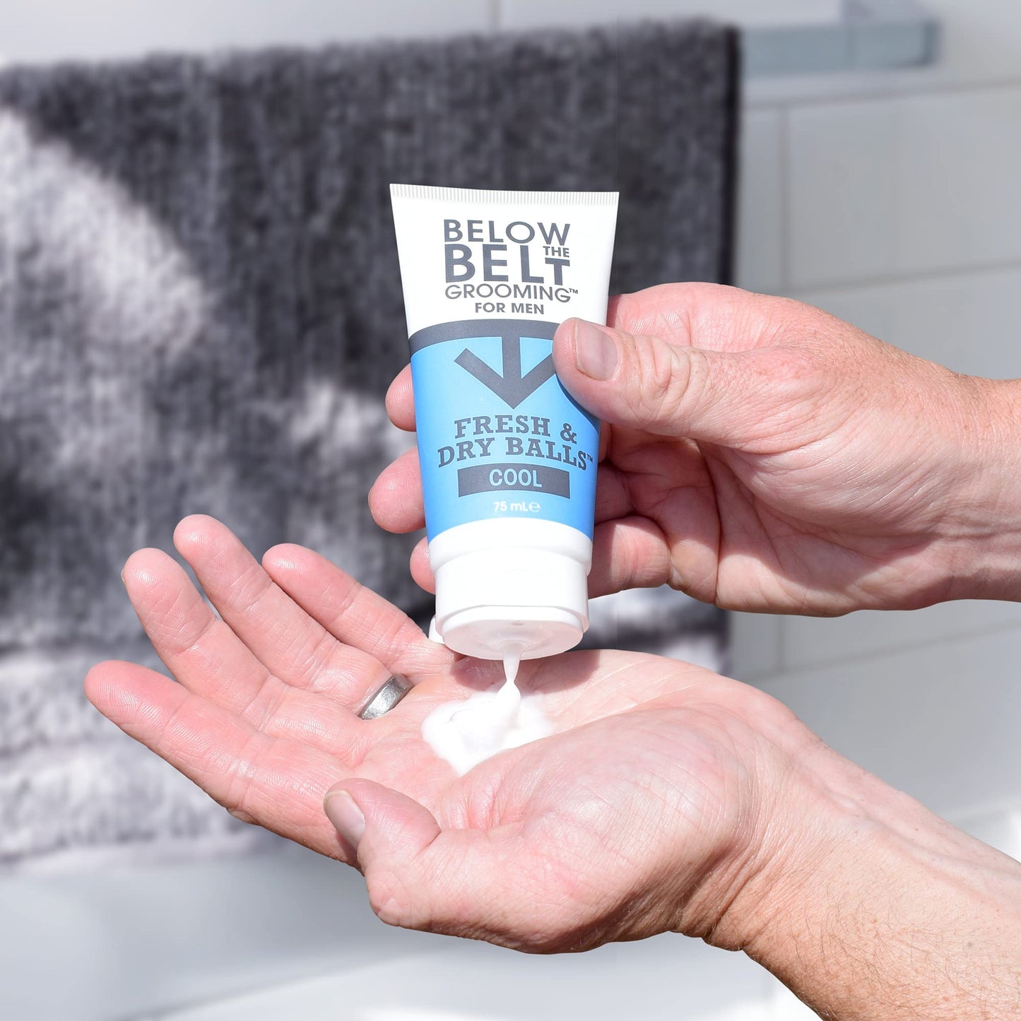 Below The Belt Grooming Fresh & Dry Cool Intimate Deodorant For Men, Protects against Sweat, Odour and Chafing, Cool Mint Fragrance 3 x 75ml
