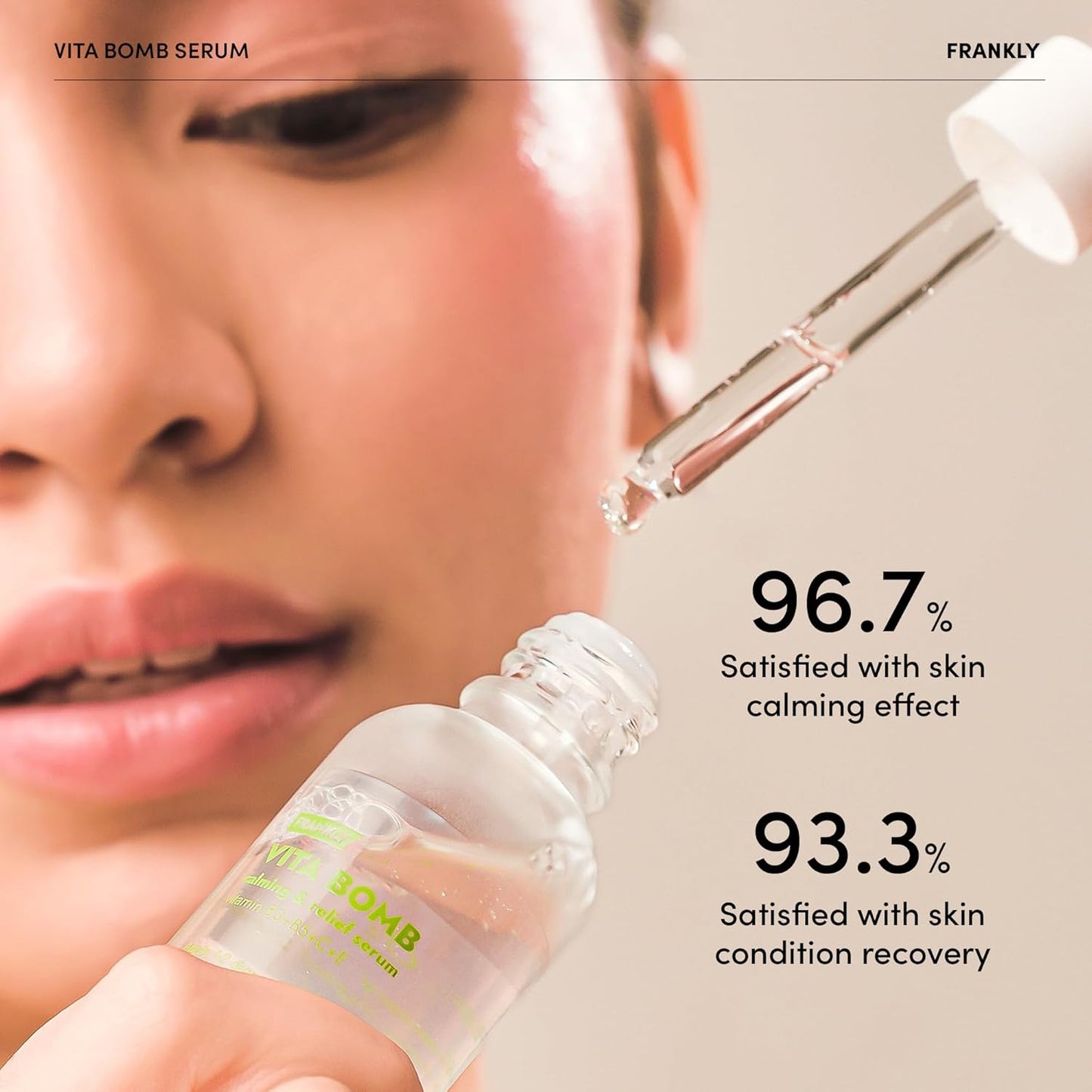 Vita Bomb Serum - Calming Revitalizing Complex with Vitamins B3, B5, C, E - Soothes & Evens Skin Tone | Vegan, Hypoallergenic, 1.01 fl. Oz.