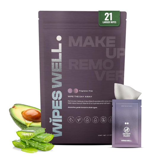 Makeup Remover Wipes Individually Wrapped Travel Size Face Wipes - 21ct