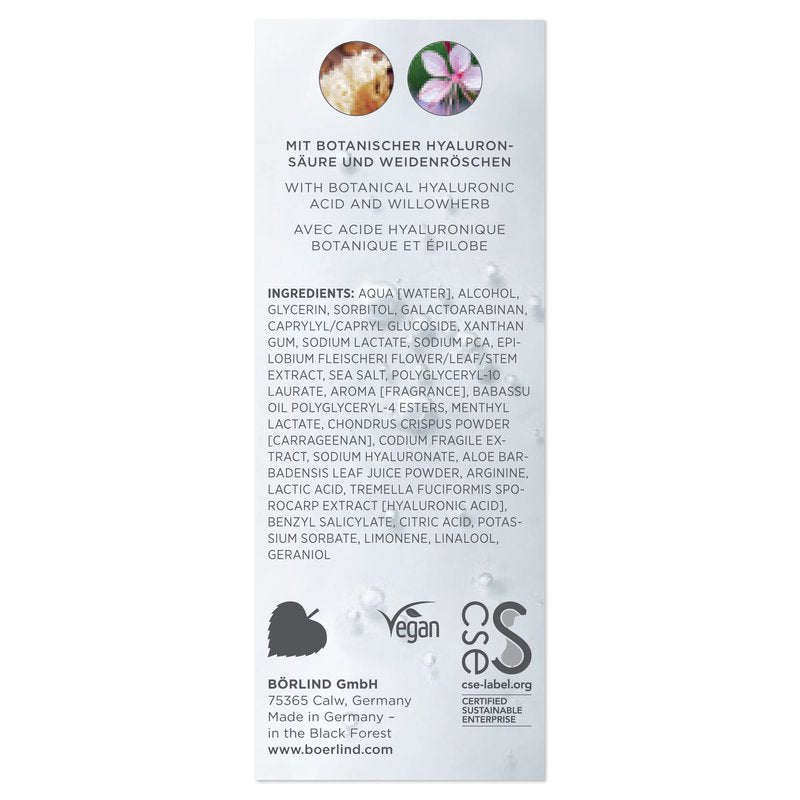 ANNEMARIE BÖRLIND - AQUANATURE Refreshing Cleansing Mousse - Aloe and Hyaluronic Acid Vegan Natural Facial Wash - Removes Impurities and Makeup with Mild Tensides - 1.69 Fl. Oz.