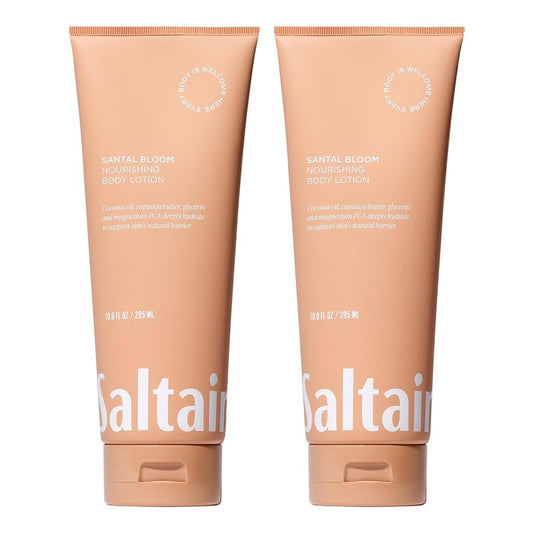 Saltair Body Lotion - Moisturizing Lotion for Dry Skin | Santal Bloom Scented Hydrating Cream, 2x 10oz Tubes
