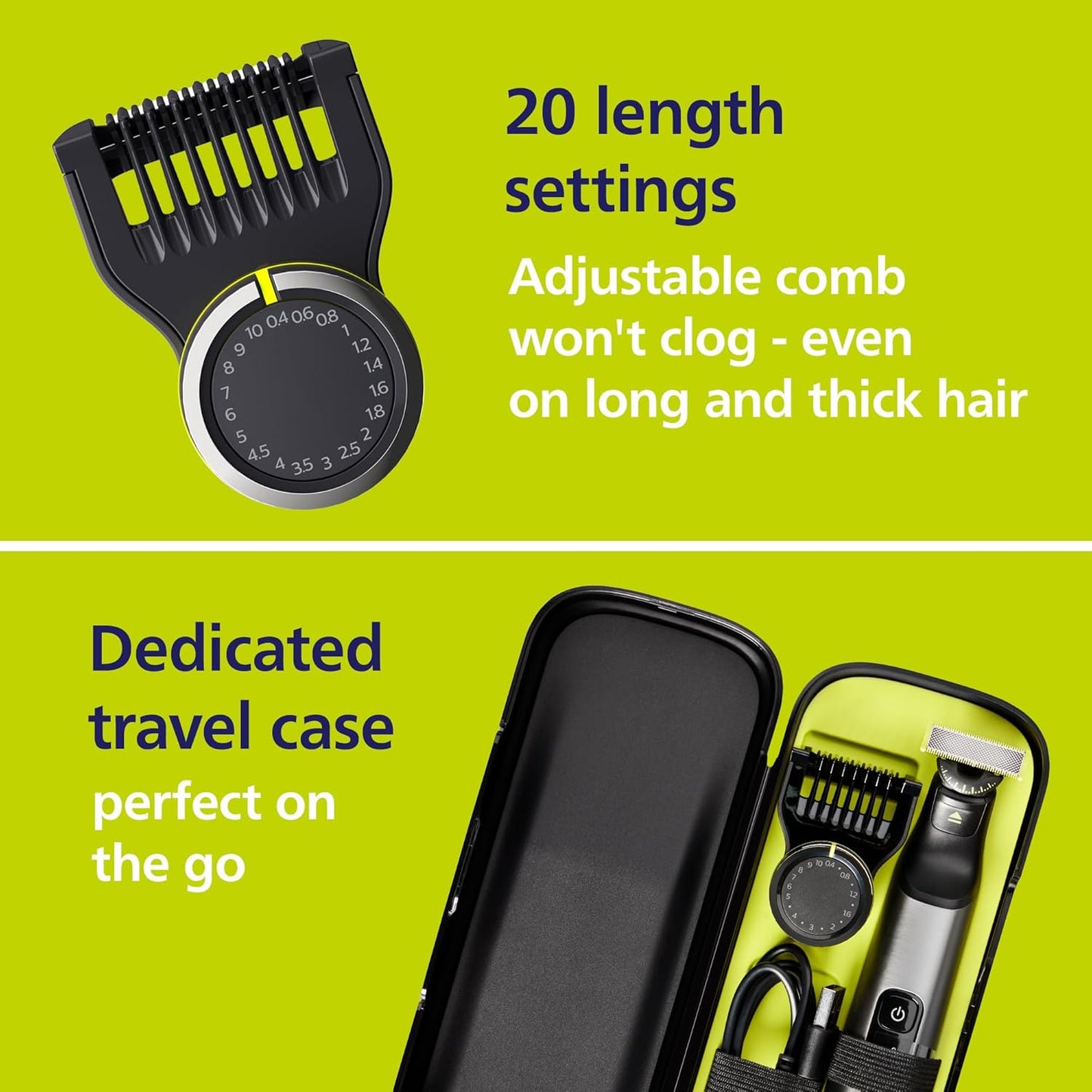 Philips Norelco OneBlade 360 Pro - Hybrid Electric Beard Trimmer & Body Groomer | 360 Blade Technology, Model QP6552/90