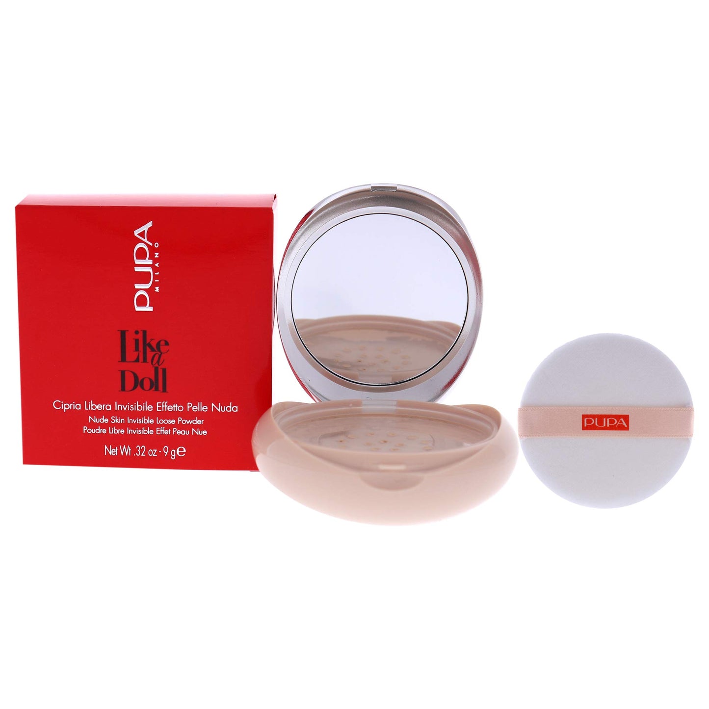 PUPA Milano Like A Doll Loose Powder 003 Natural Beige - Soft Powder for Smooth, PHOTOREADY Complexion - Enriched with Hydrating Cottonseed Extract - Blurs FIne Lines and Uneven Texture - 0.32 oz