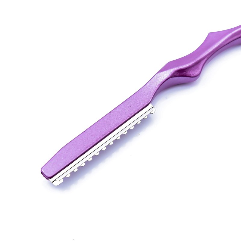 6.0 inch Purple Hair Cutting Scissors Set with Razor, Leather Scissors Case, Barber Hair Cutting Shears Hair Thinning/Texturizing Shears for Professional Hairdresser or Home Use