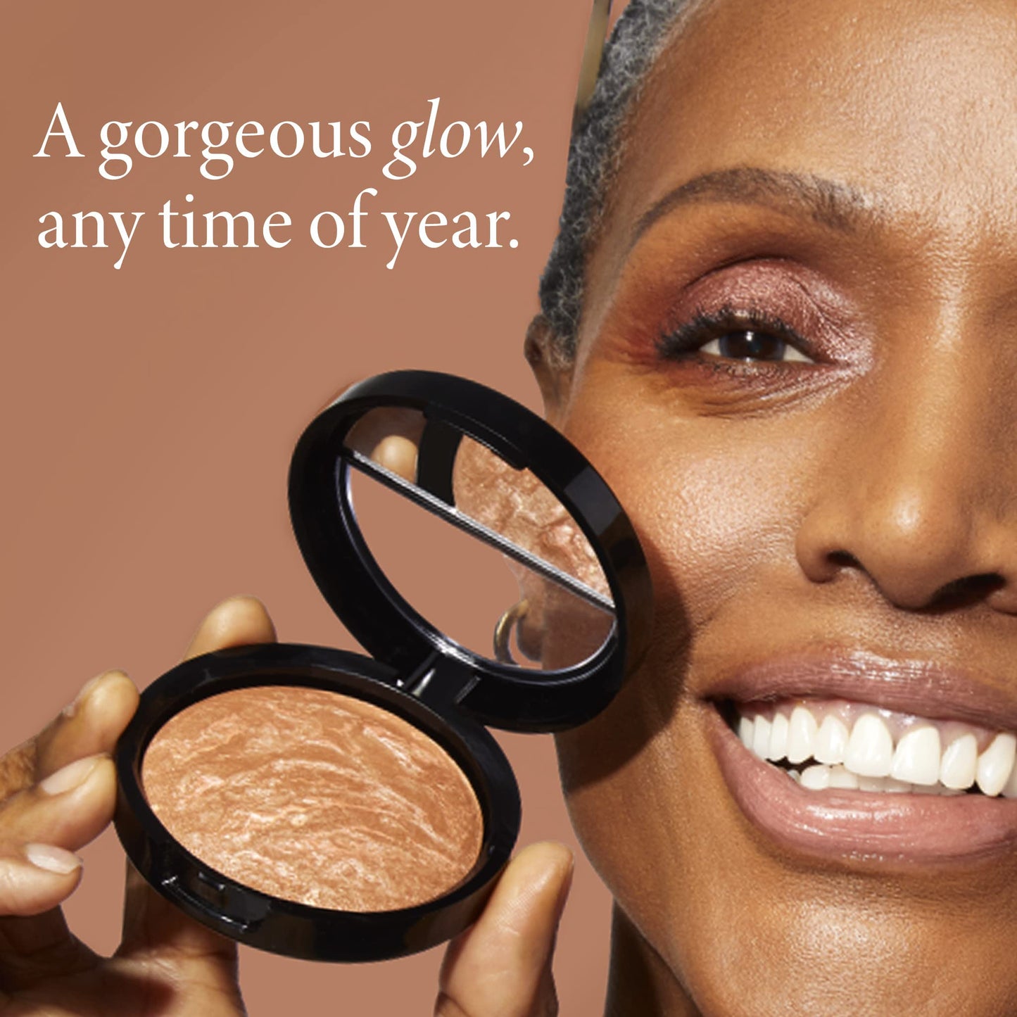 LAURA GELLER NEW YORK Baked Bronze-n-Brighten Bronzer Powder - Deep and Bronzer Makeup Brush - Vegan Bristles