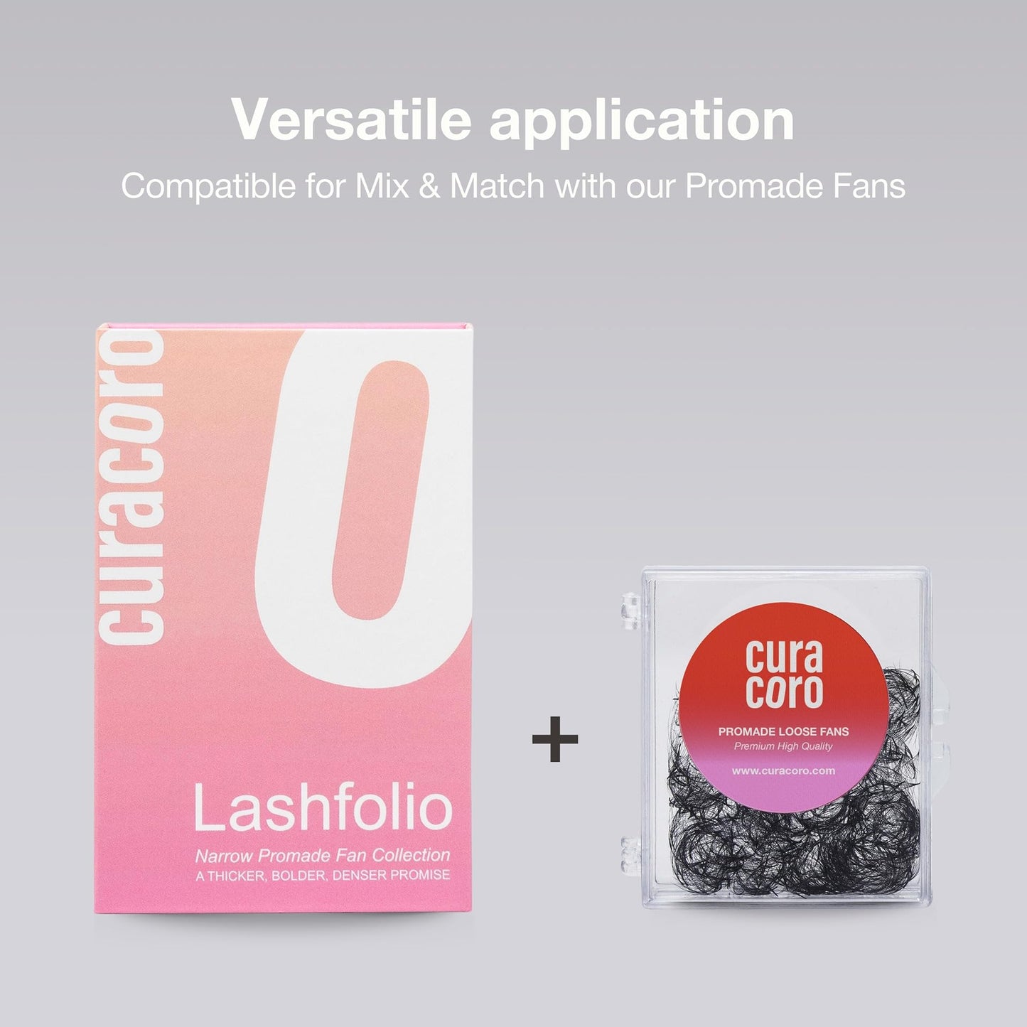Curacoro LashFolio Narrow Promade Fans, 5D-0.07 CC Curl, 13mm Length, Handmade Volume Eyelashes, Professional Long-Lasting Promade Lash Fans