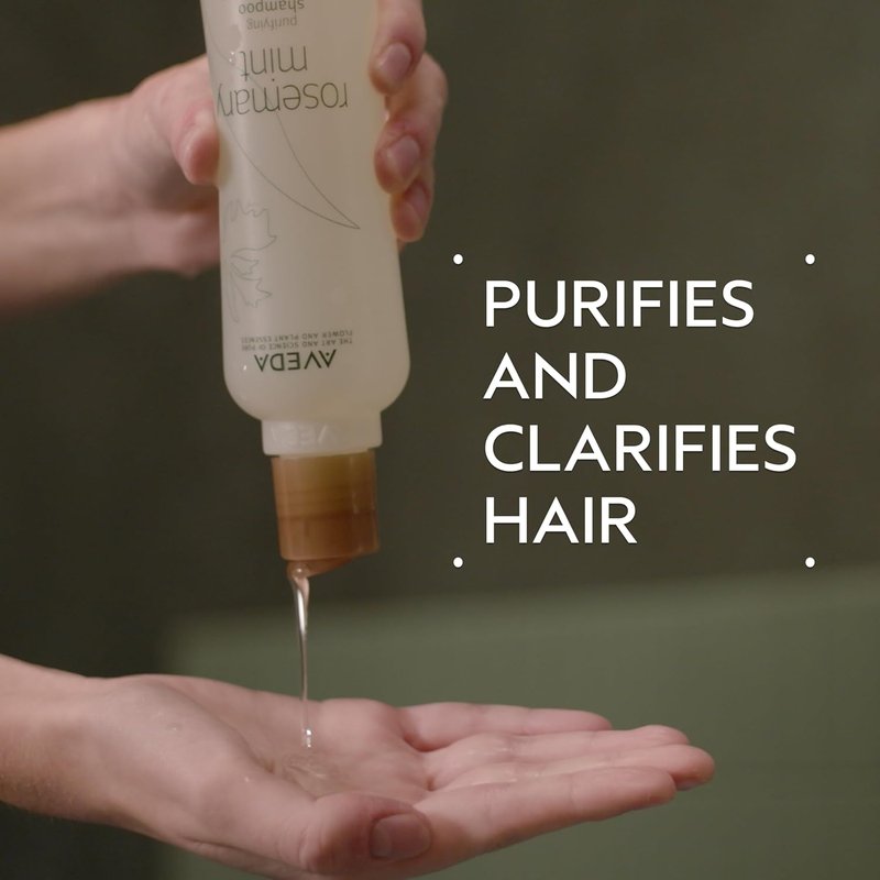 Aveda Rosemary Mint Purifying Shampoo - Clarifying Formula for Normal to Oily Hair | 97% Naturally Derived, Invigorating Aroma