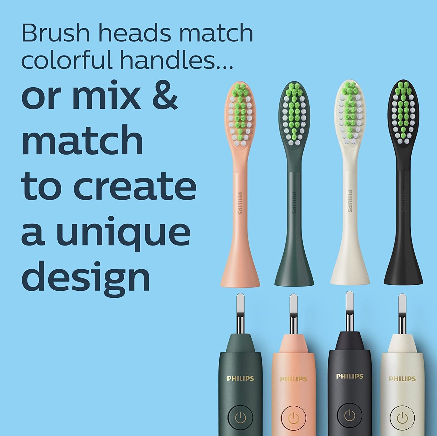 Philips One by Sonicare 2pk Brush Heads, Sage BH1022/08