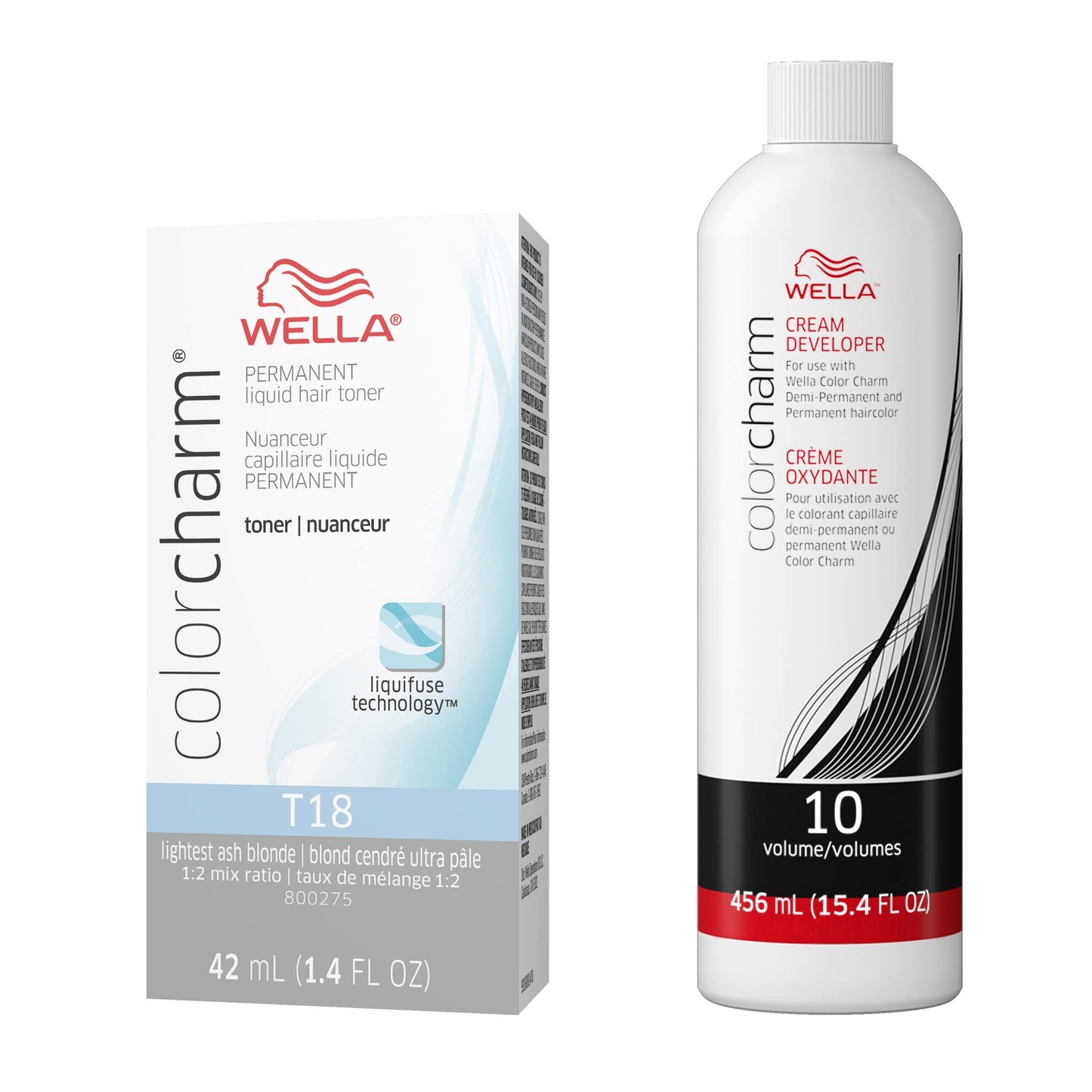 COLORCHARM Hair Toner, Neutralize Brass With Liquifuse Technology + 10 Vol. Developer For Multi-Dimensional Results