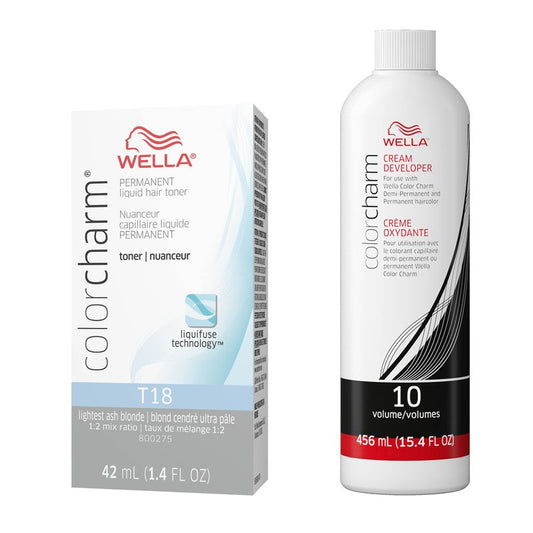 COLORCHARM Hair Toner, Neutralize Brass With Liquifuse Technology + 10 Vol. Developer For Multi-Dimensional Results