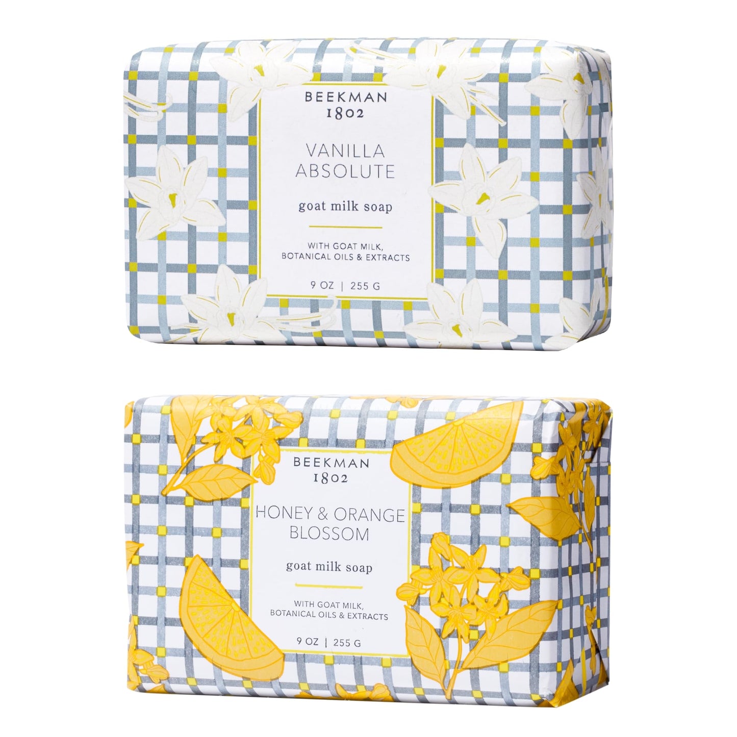 Beekman 1802 Goat Milk Body Soap Bar Set - Scented - 9 oz (Pack of 2) - Nourishes, Moisturizes & Hydrates - 100% Vegetable Soap - Good for Sensitive Skin - Cruelty Free