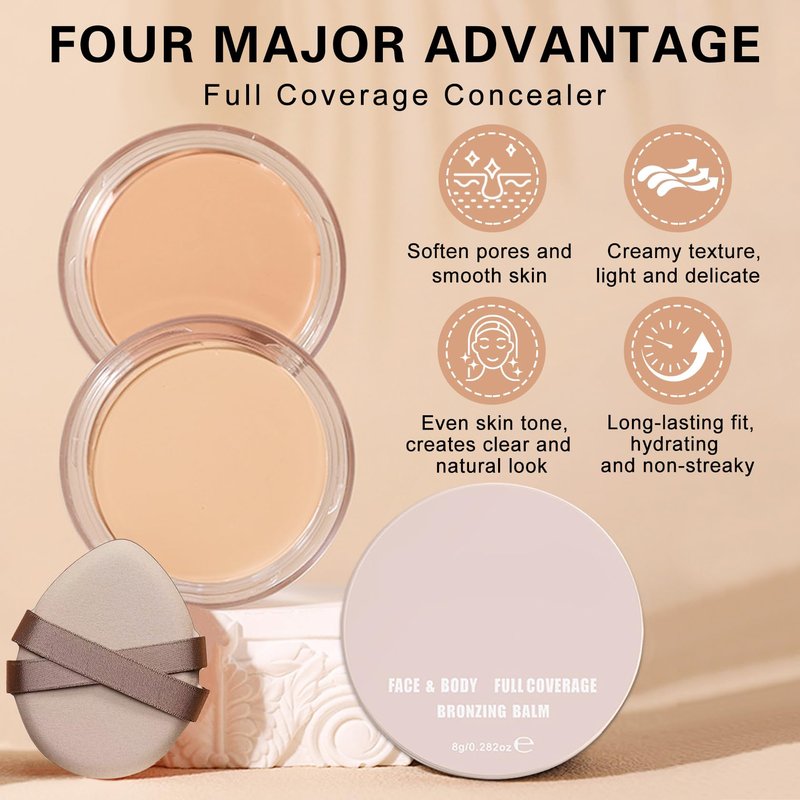 LZXLUKGIR Under Eye Concealer Full Coverage,Under Eye Corrector for Dark Circles,Pot Concealer for Older Women,Teenagers,Middle-aged,Corrector de Ojeras,Waterproof Under Eye Brightener (04 NOUGATINE)