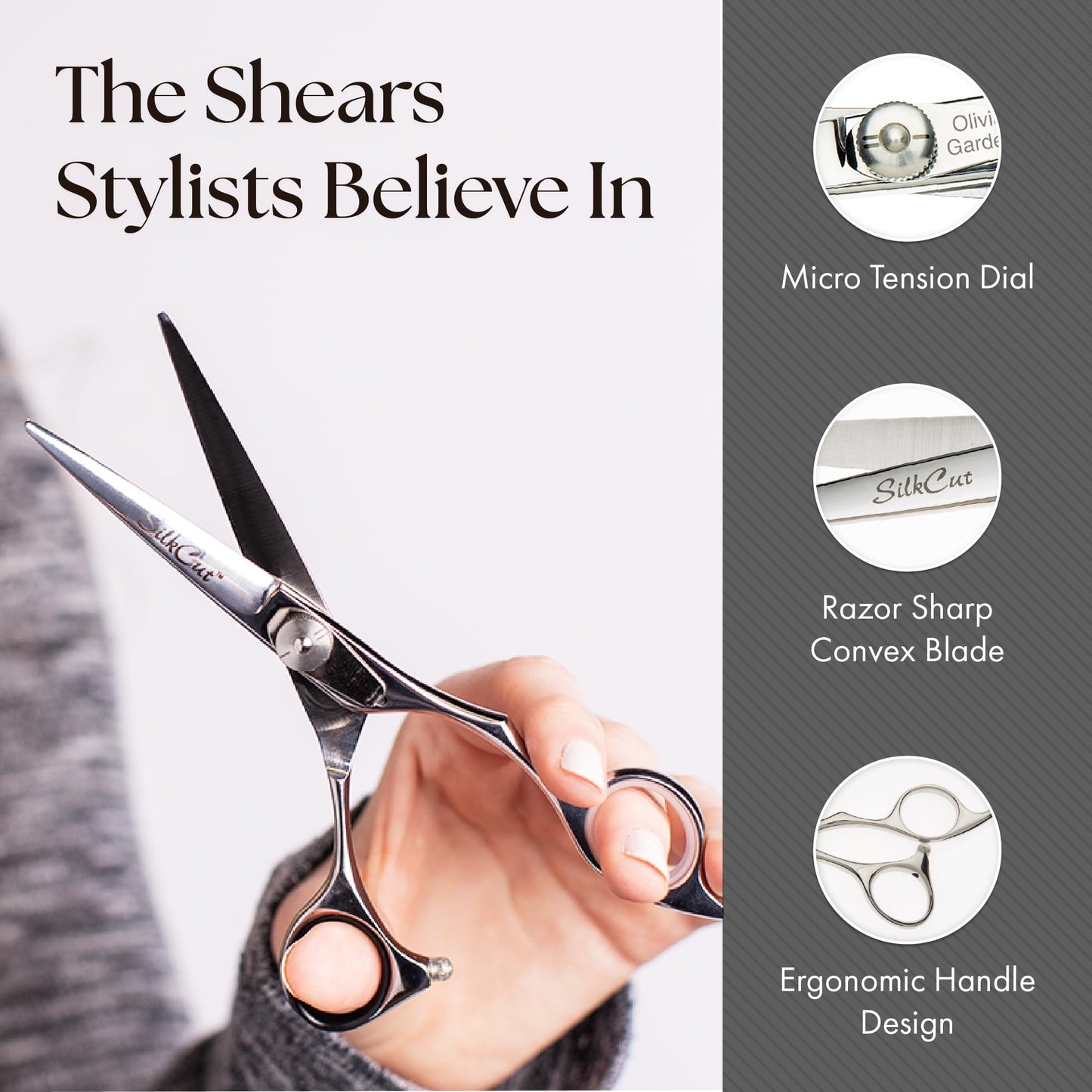 Olivia Garden SilkCut Professional Hairdressing Shear and Thinner Case (5.75" shear and 6" thinner)
