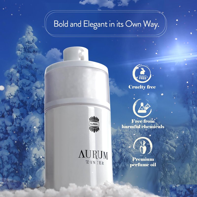 Ajmal Aurum Winter Eau de Parfum for Women, 2.5 fl oz / 75 ml, Warm Floral Sweet Winter Fragrance, Long Lasting Women’s Perfume, Made in Dubai