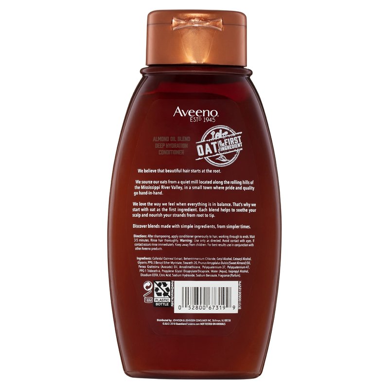 Almond Oil Blend Sulfate-Free Conditioner with Avocado Oil for Intense Hydration, Deep Moisturizing Conditioner for Thick, Curly, Frizzy or Coarse Hair, Paraben & Dye-Free, 12 Fl Oz