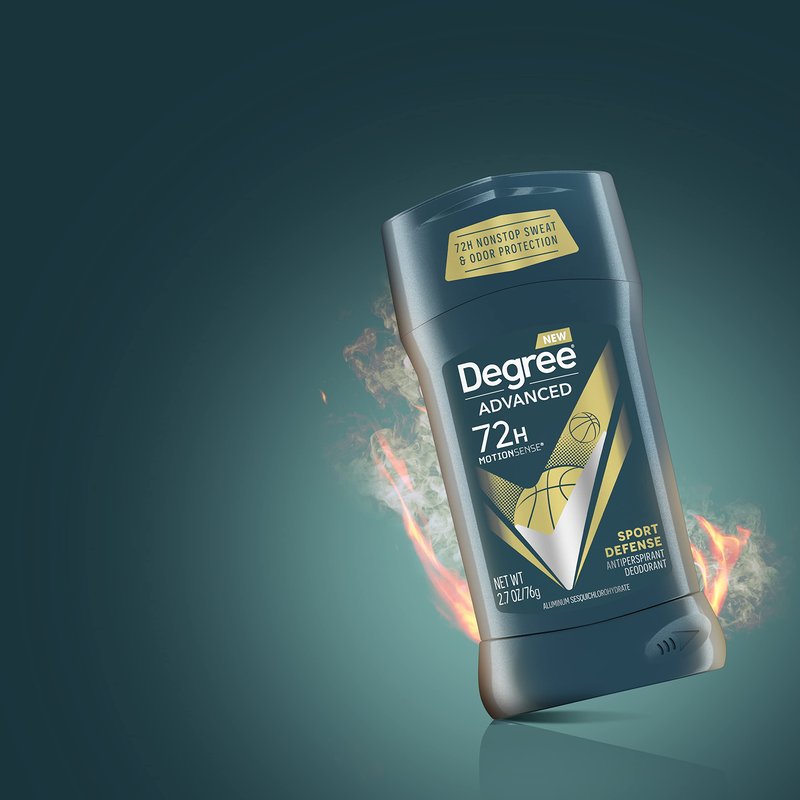 Degree Advanced Protection Antiperspirant Deodorant Sport Defense 4 count 72-Hour Sweat and Odor Protection Antiperspirant For Men With MotionSense Technology 2.7 oz