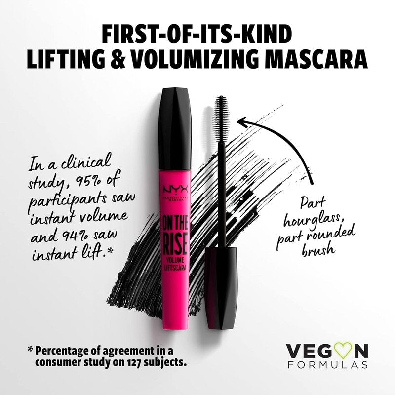 NYX On The Rise Volume Liftscara & Epic Ink Waterproof Eyeliner Bundle - Black Vegan Formula