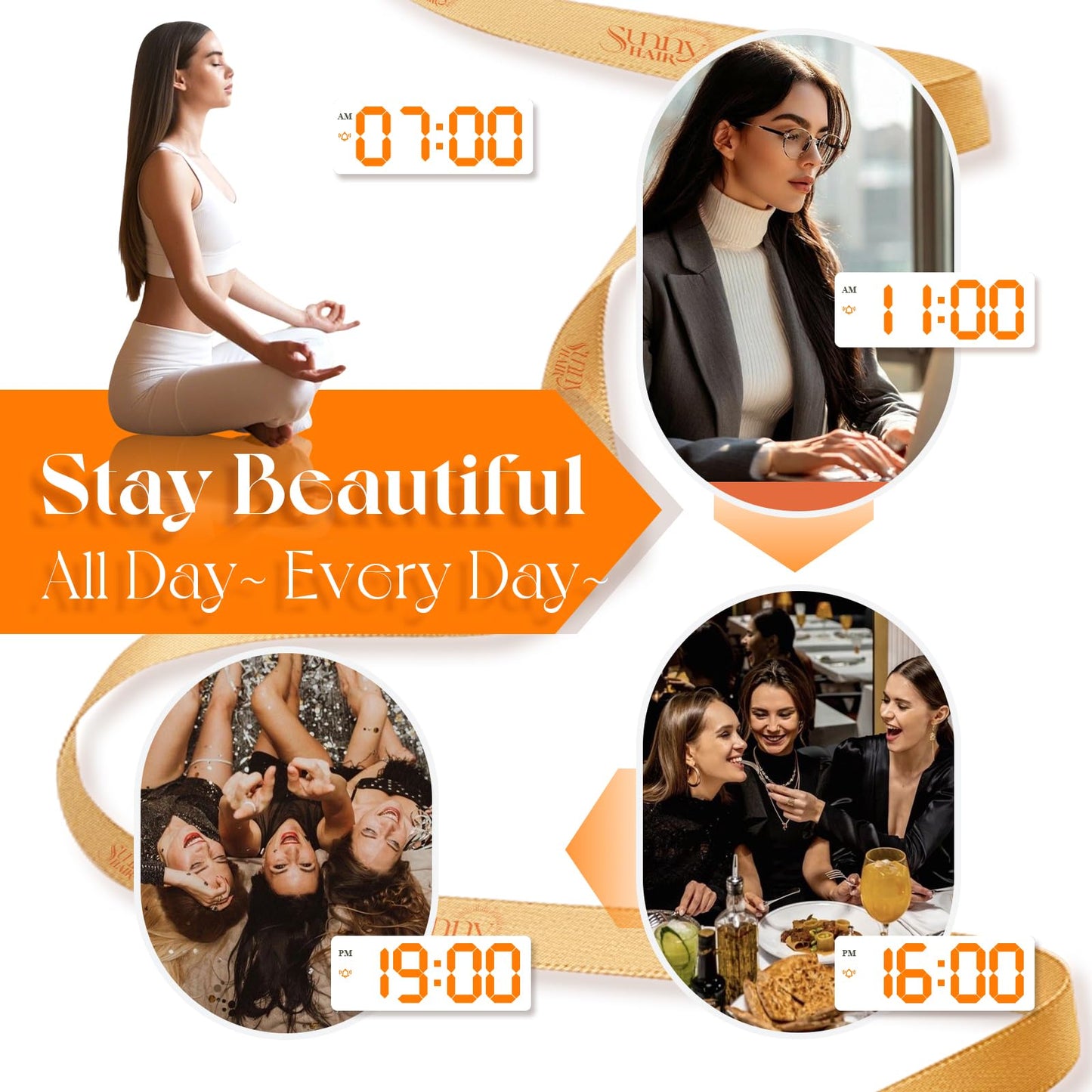 Sunny Hair U Tip Hair Extensions Human Hair, Blonde, 18 Inch 50G Soft Keratin Tips, Invisible Ktips, Easy to Maintain, Natural Shine, for Women, Adds Volume for Wedding