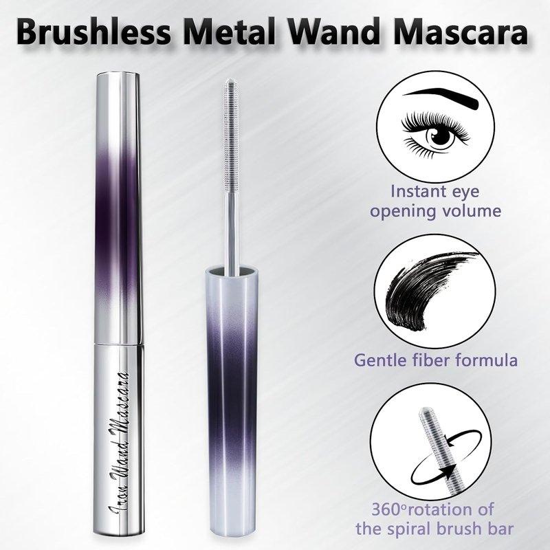 3D Curling Iron Wand Mascara - Waterproof, Long-Lasting, Smudge-Proof Formula | Thick, Clear Eyelashes (1 Pc)