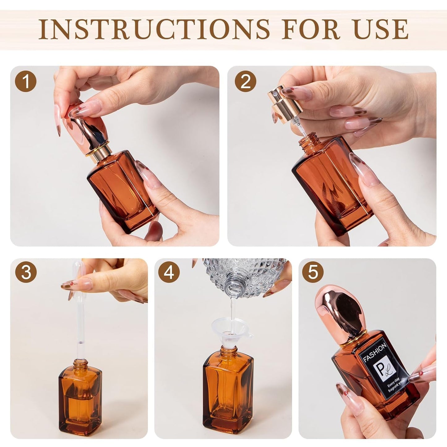 Yebeauty 12pcs 30ml Travel Perfume Bottles Empty, Portable Glass Perfume Spray Bottles Atomizer Sprayer Bottle for Perfume Cologne, 6 Colors