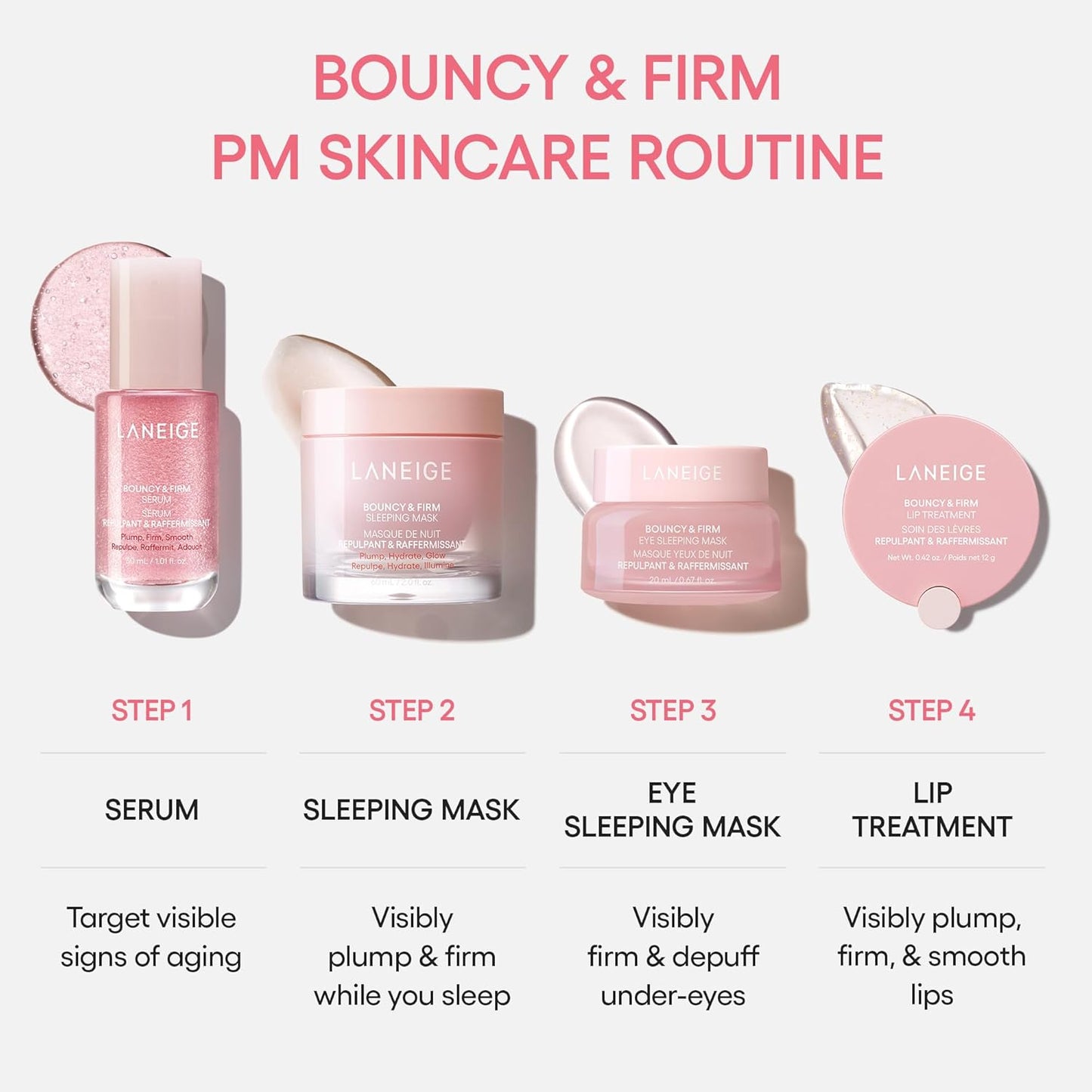 **LANEIGE Bouncy & Firm Serum - Korean Collagen Serum with Peptides for Plumping & Hydrating Skin**
