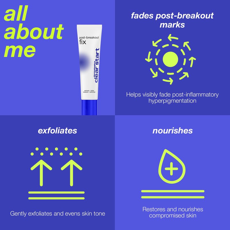 Dermalogica Clear Start Post-Breakout Fix, Acne Dark Spot Treatment with Salicylic Acid, Squalene & Hexylresorcinol, Fade + Brighten Acne Marks