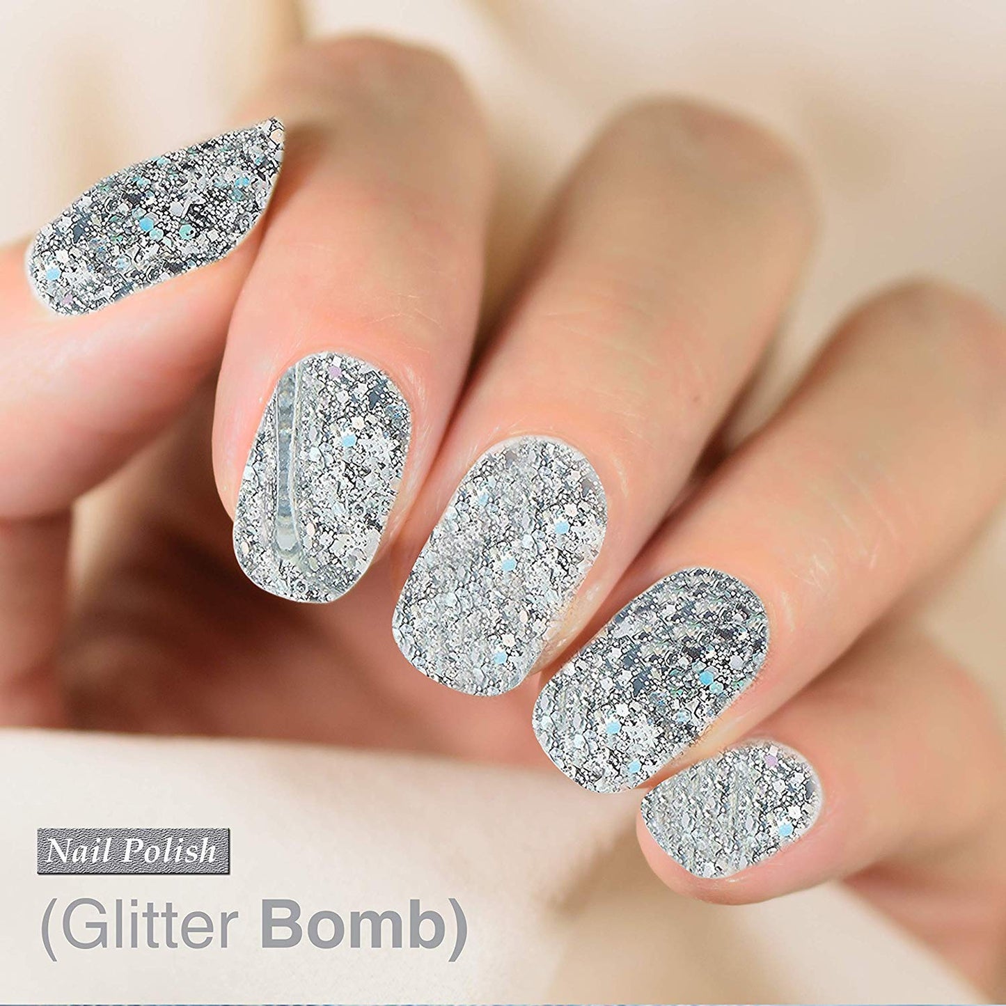 Karma Organic Natural Nail Polish-Non-Toxic Nail Art, Vegan and Cruelty-Free Nail Paint (Glitter Bomb)