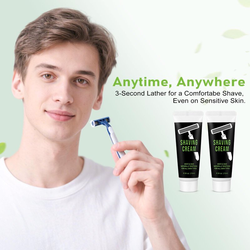 10ml/0.35fl oz Shaving Cream Bulk Travel,Disposable Shaving Cream in Bulk Travel Shave Cream for Homeless Hotel（pack of 150)