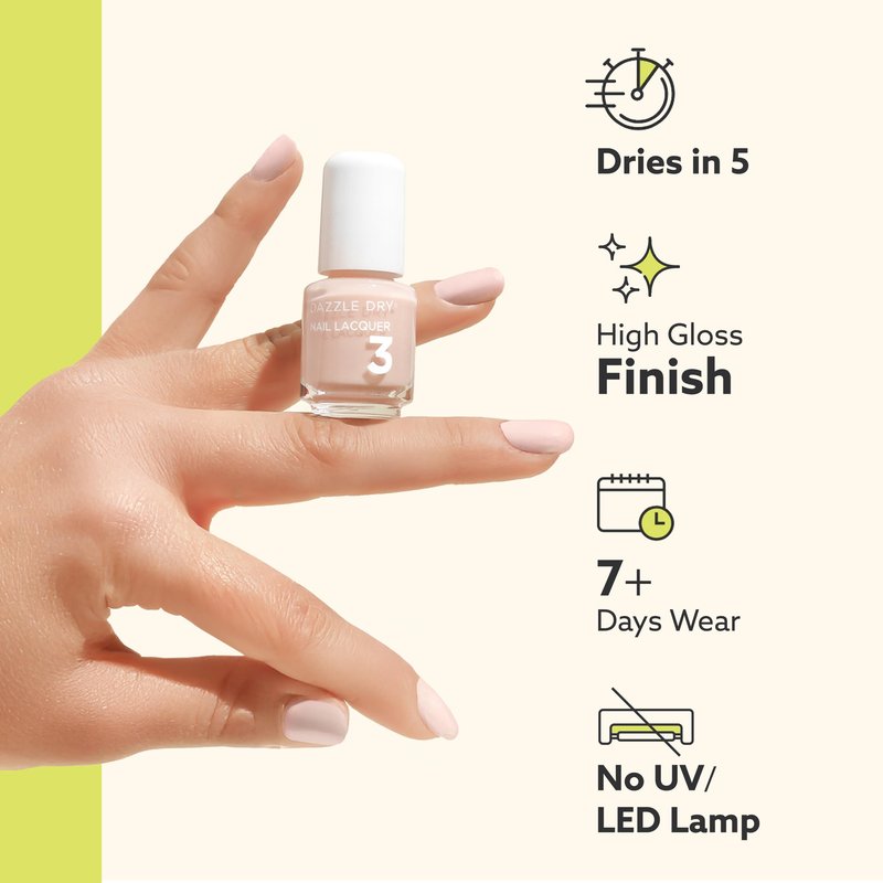 Dazzle Dry Mini Kit 4 Step System - Sail Away - A pastel periwinkle blue. Full coverage cream. (5 Piece Kit / 5 Manicures)