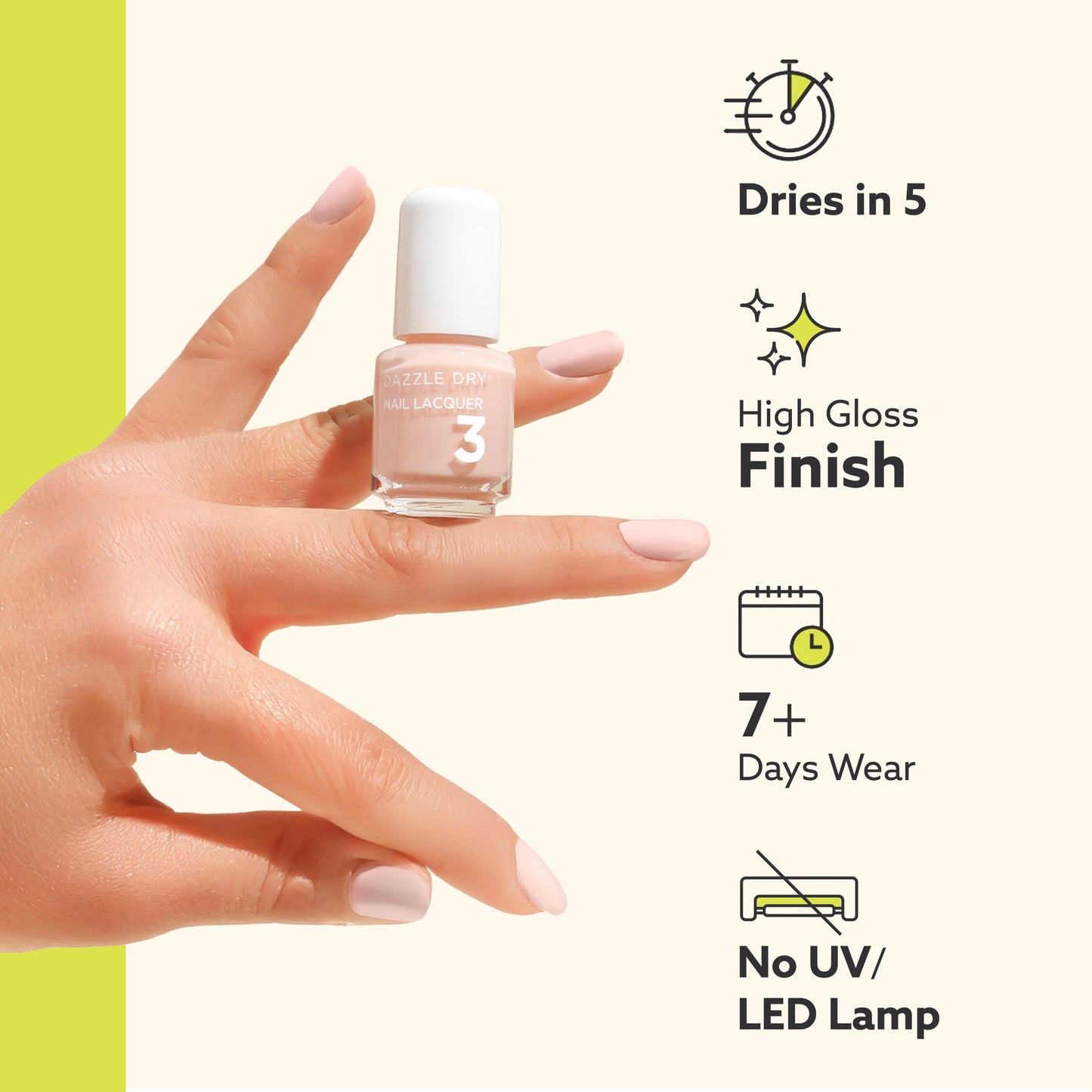 Dazzle Dry Mini Kit 4 Step System - Raspberry Rush, a full coverage raspberry with purple undertones. (5 Piece Kit / 5 Manicures)