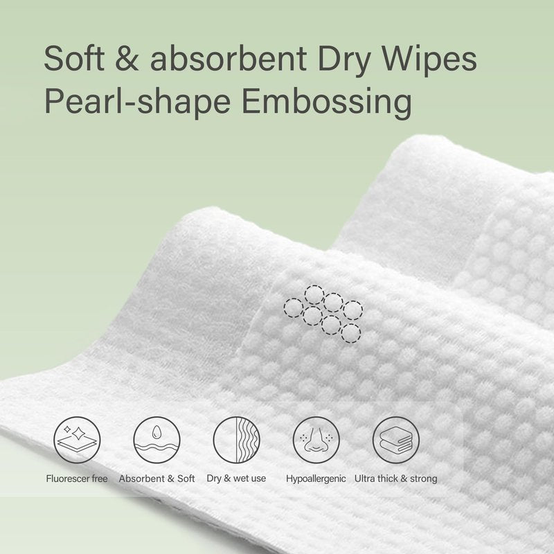 Unifree Compressed Towels I Towelettes I Dry Wipes I Makeup Remover I Facial Tissues I On-the-go Convenient Individual Pack (300 count)