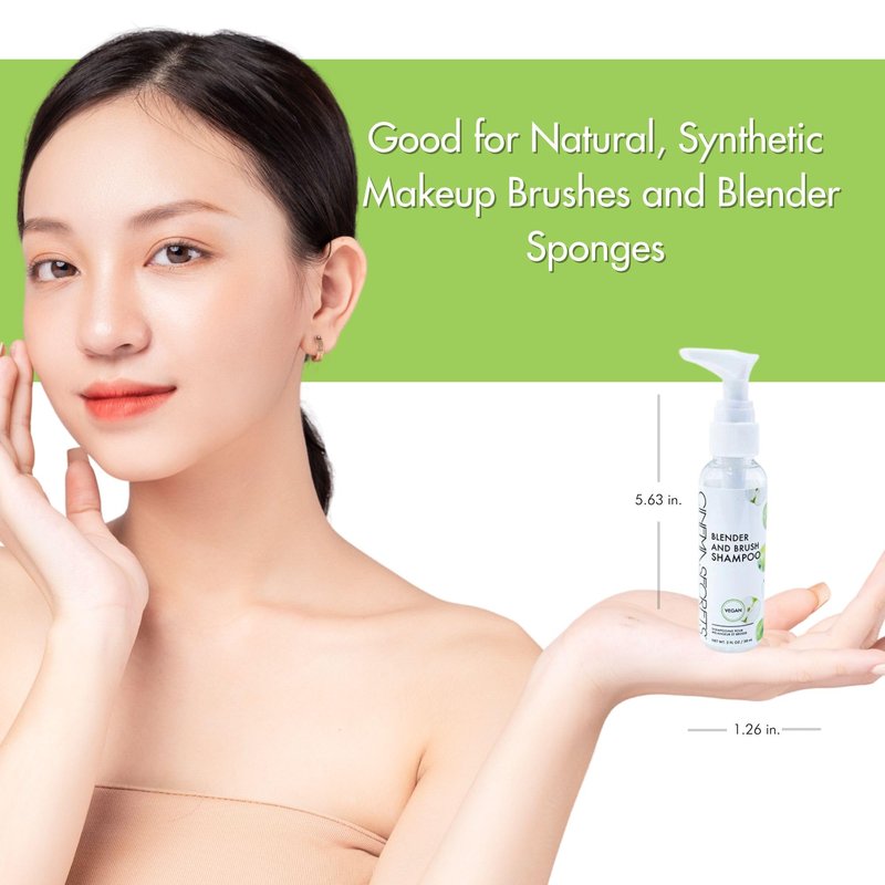 CINEMA SECRETS Vegan Makeup Brush Cleaner - Sponge & Makeup Brush Shampoo for Deep Cleansing - Removes Build-Up & Stains - Gentle & Cruelty-Free Beauty Tools Accessories (2 oz)