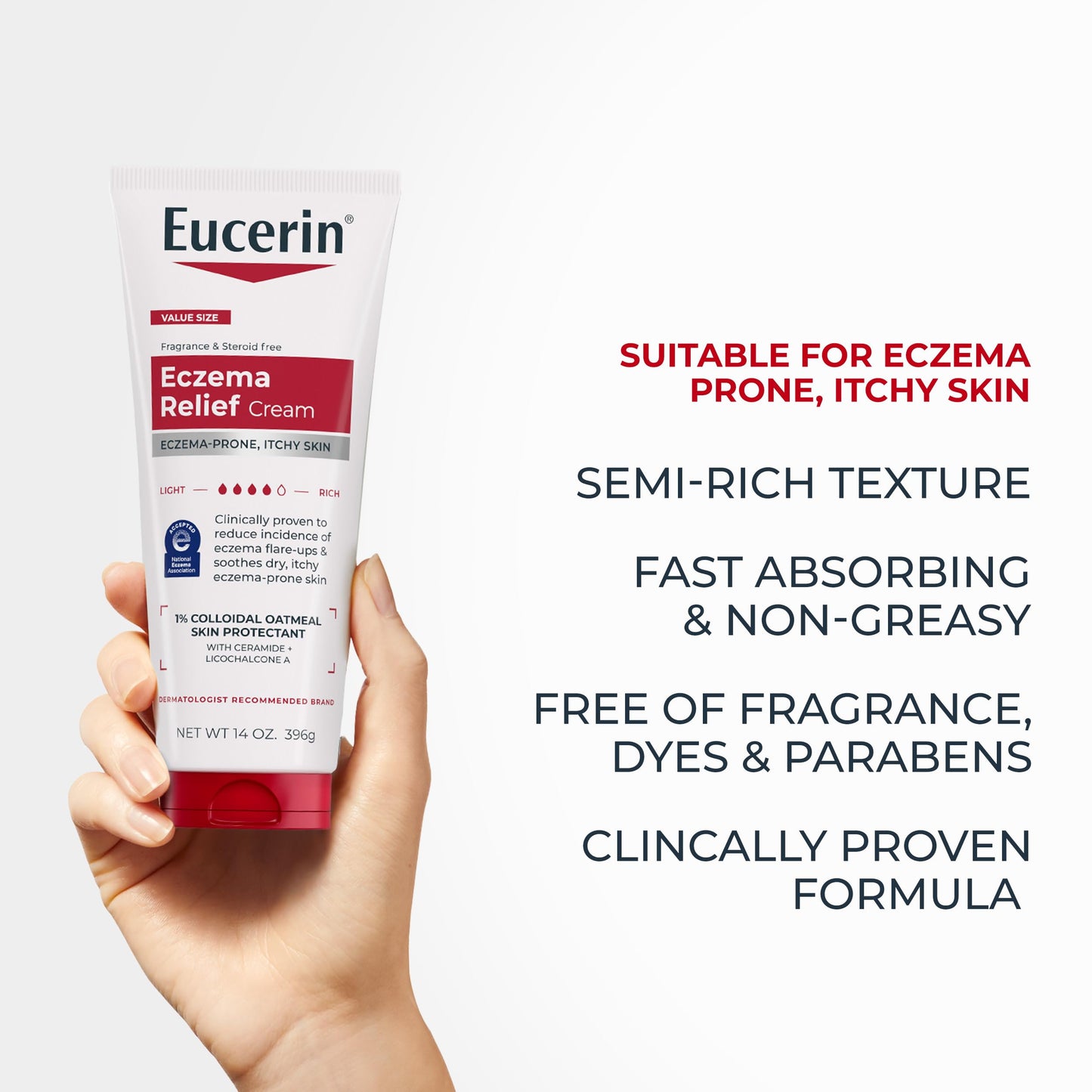 Eucerin Eczema Relief Cream and Body Wash, 13.5 FL OZ