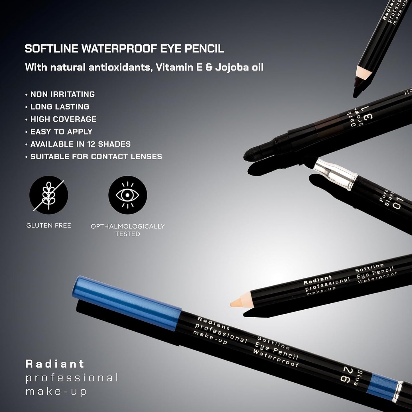 Professional Waterproof Eyeliner Pencil - Long-Lasting Smudge-Proof Tool for Smoky Eyes | Dark Brown