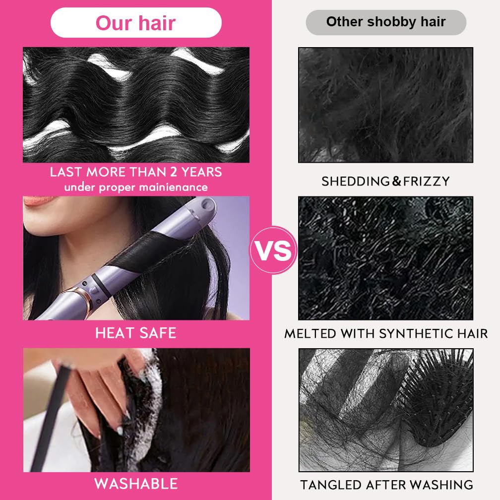 12A Body Wave Bundles Human Hair （14 14 14 inch） Human Hair Bundles 100% Unprocessed Brazilian Virgin Human Hair 3 Bundles Quick Weave bundles for Black Women Quick Weave Natural Color