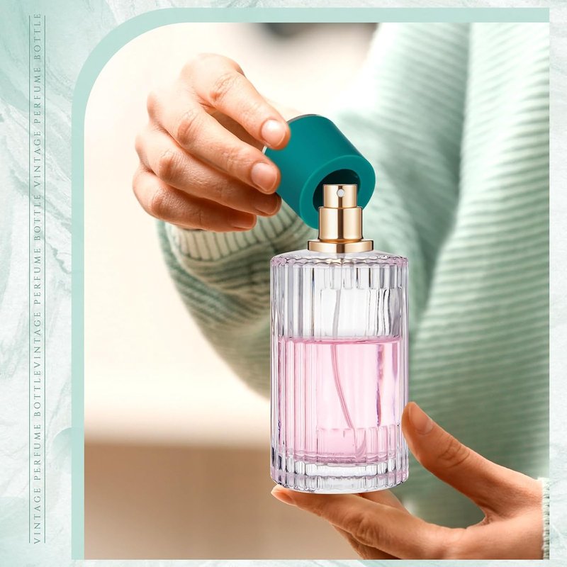Empty Glass Perfume Bottles - 6 Pcs Refillable Atomizer Set for DIY Fragrance | 30/50/100ml Mixed Colors