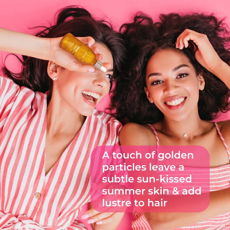 Argan Oil with Shimmer - Silky, Lightweight Body & Hair Oil | Premium Sweet Floral Fragrance