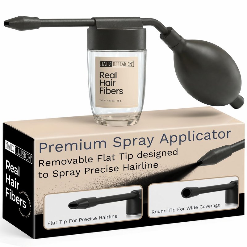 Hair Illusion Spray Applicator - Precise Flat Tip for Perfect Hairline | Removable Design for Wide Coverage