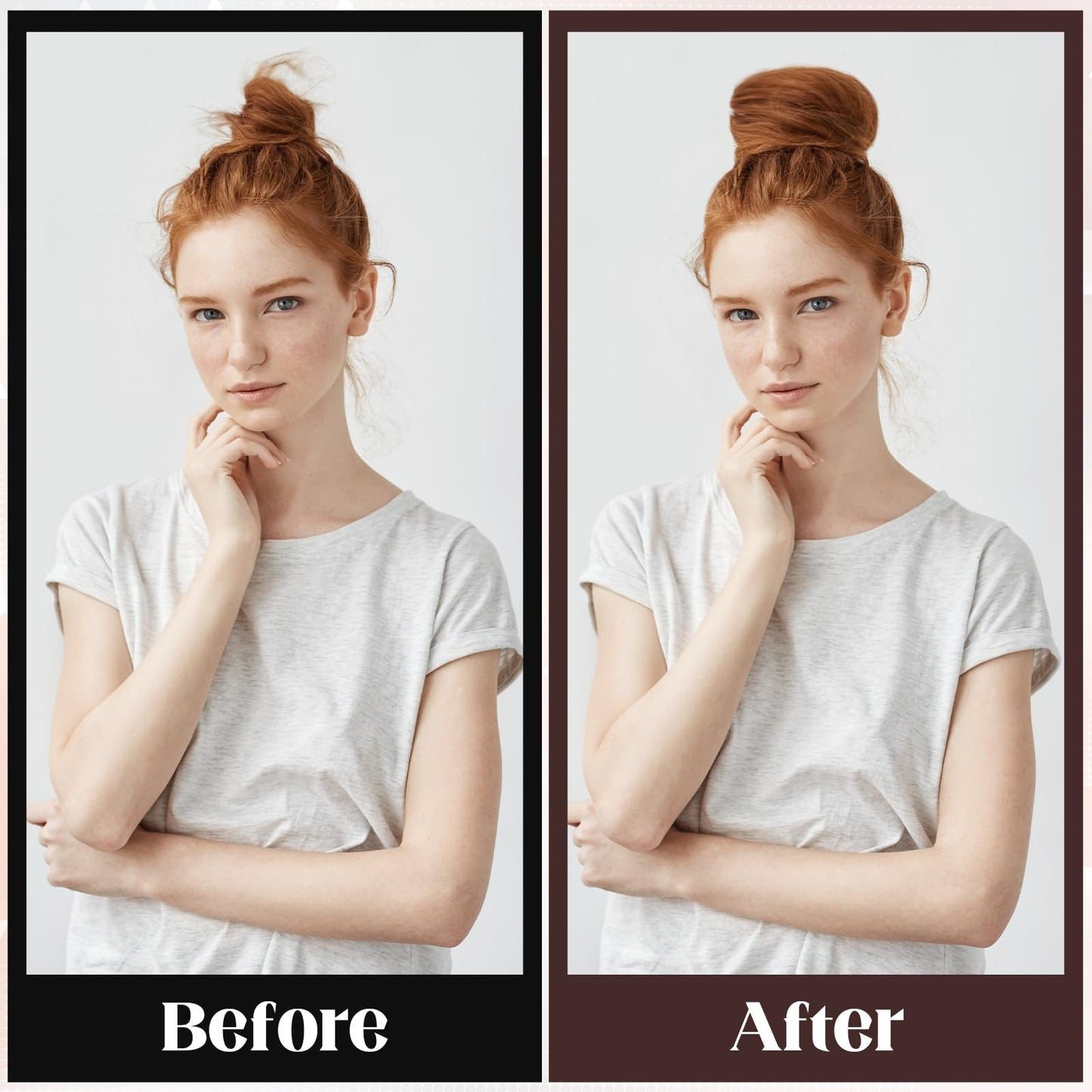 XunYee 48 Pcs Hair Donut Maker, Brown Large Hair Bun Rings for Ballet Style, Bulk Doughnut Shaper for Women and Girls(3.5 Inch)
