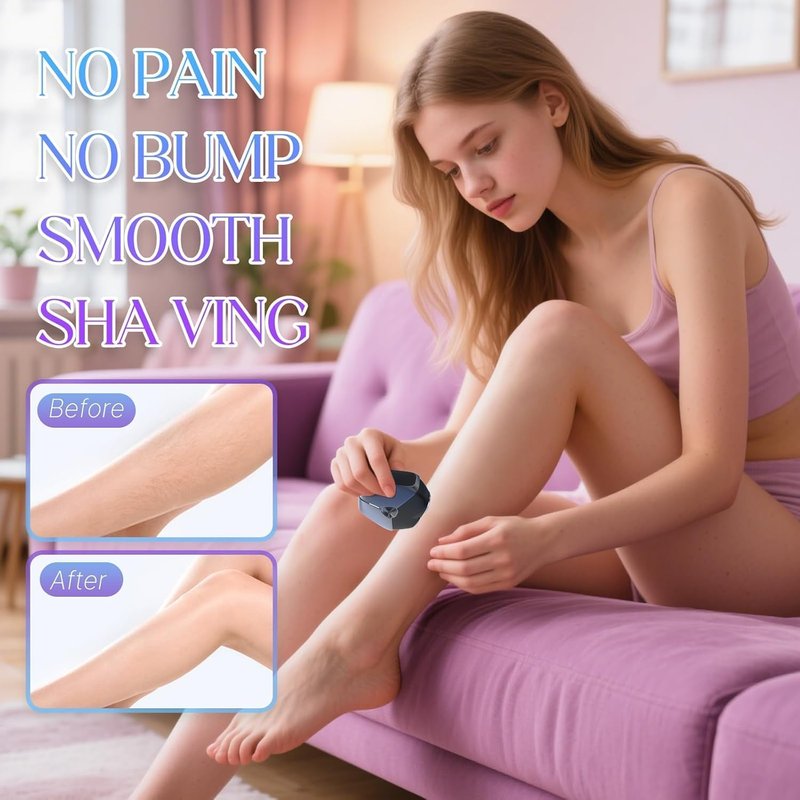 Electric Shavers for Women - Cordless Painless Leg & Facial Hair Removal | Portable Wet & Dry Trimmer