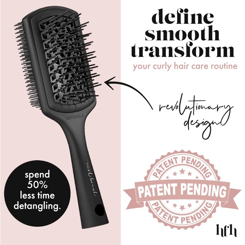 High Definition Detangling Brush - Dual-Sided Curl Brush for Natural, Wavy & Curly Hair | Wet/Dry Use