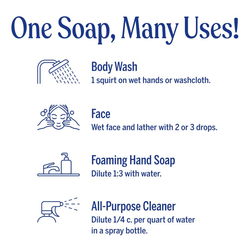 Dr. Bronner's Magic Soap Pure-Castile Liquid Soap Refill - Made with Regenerative Organic Certified Oils - 18-in-1 Uses for Face, Body Wash, Hand Soap Refill, Vegan Bath Soaps- Almond, 1-Pack, 32oz