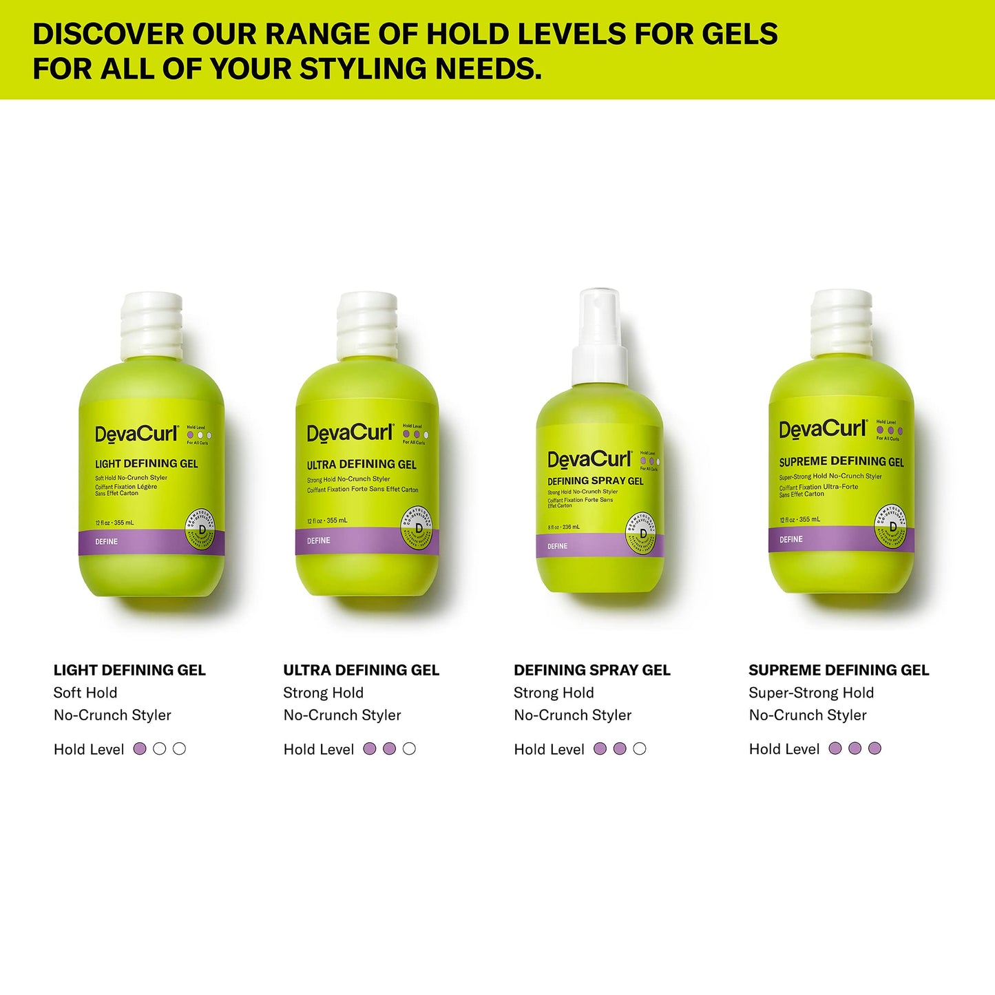 DevaCurl Ultra Defining Gel Strong Hold Non-Crunch Styler, Bright Breeze, 32 fl. oz