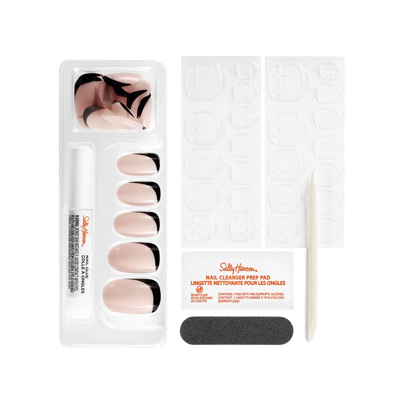Sally Hansen Salon Effects® Perfect Manicure, Swoop There It Is, Press On Nails, Oval Shaped, Non-Damaging Adhesive Tabs, File, and Alcohol Pad Included