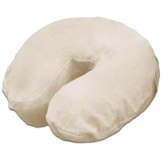 Body Linen Comfort Flannel Face Rest Covers for Massage Tables (Natural, 50 Pack) - Soft, Durable and Light 100% Cotton Flannel Face Cradle Covers
