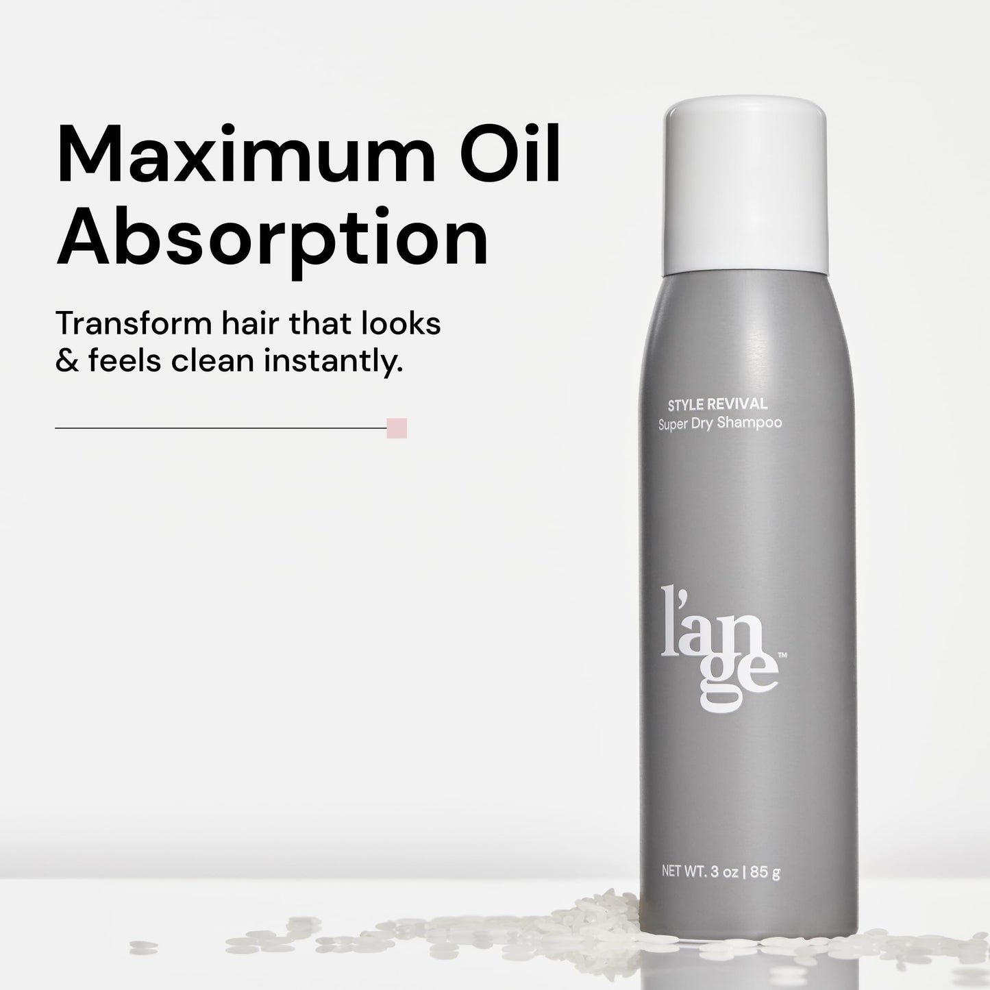 L'ANGE HAIR Style Revival Super Dry Shampoo Spray | Volumizing Spray with No White Residue | Long-Lasting Oil Control with Fresh Scent | Color Safe Dry Shampoo for Women & Men, 3 oz