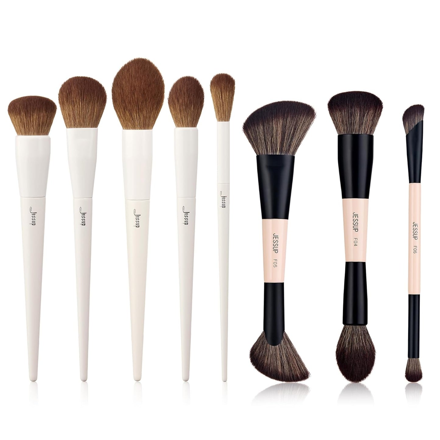 Face Makeup Brushes Set - 5-Piece Professional Makeup Brush Kit for Flawless Application | T493 & T508