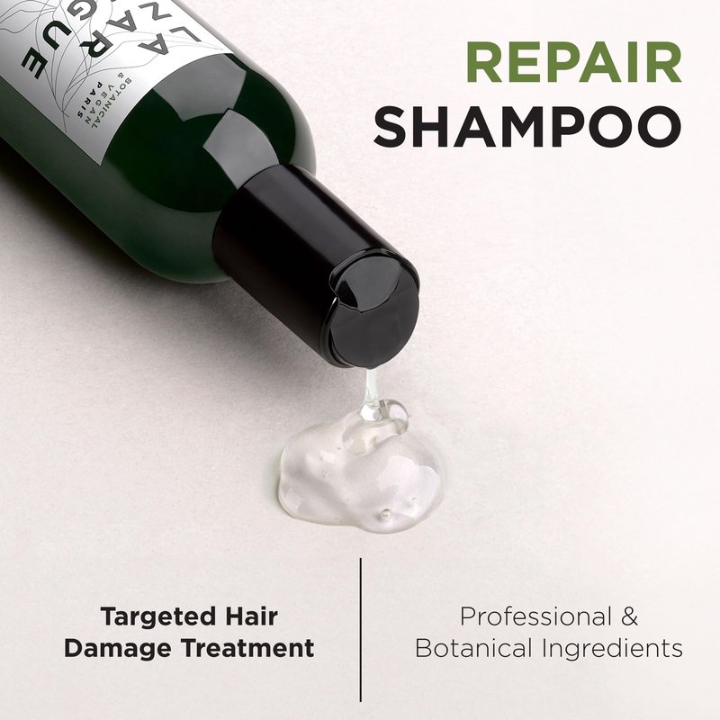 Lazartigue Repair Shampoo, Enriched with Vegetal Keratin, Helps Damage Deep Down & Restructures Hair Fiber, Strengthens Hair and Leaves it Silky Right to the Ends (8.4 Fl Oz)